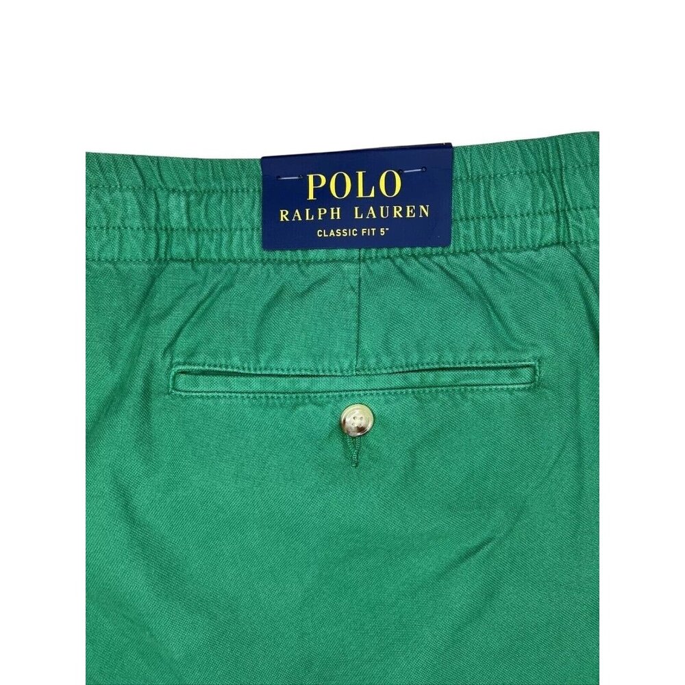 Polo Ralph Lauren XXL Classic Fit 5" Prepster Elastic Waist Chino Shorts Green - Picture 9 of 9